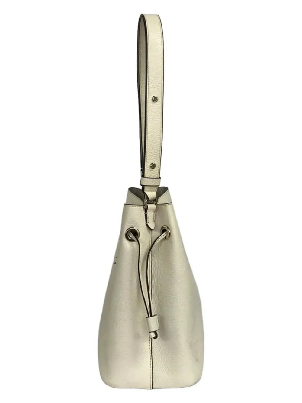 Kate spade Marty Large Bucket Cream Leather Shoulder Bag